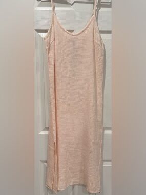 NWT Self Contrast Midi Dress Blush Pink